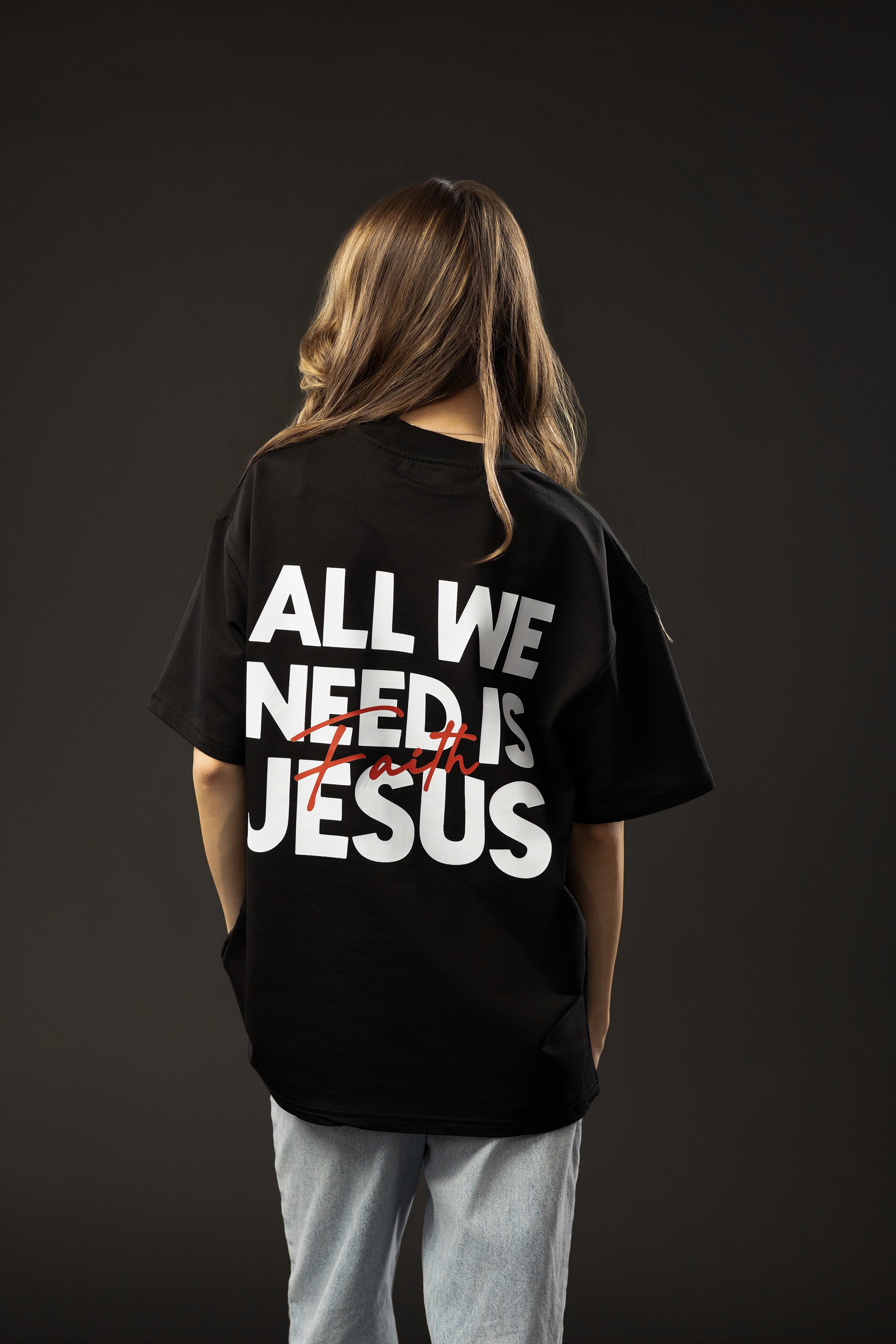 ALL WE NEED IS JESUS Black T-shirt