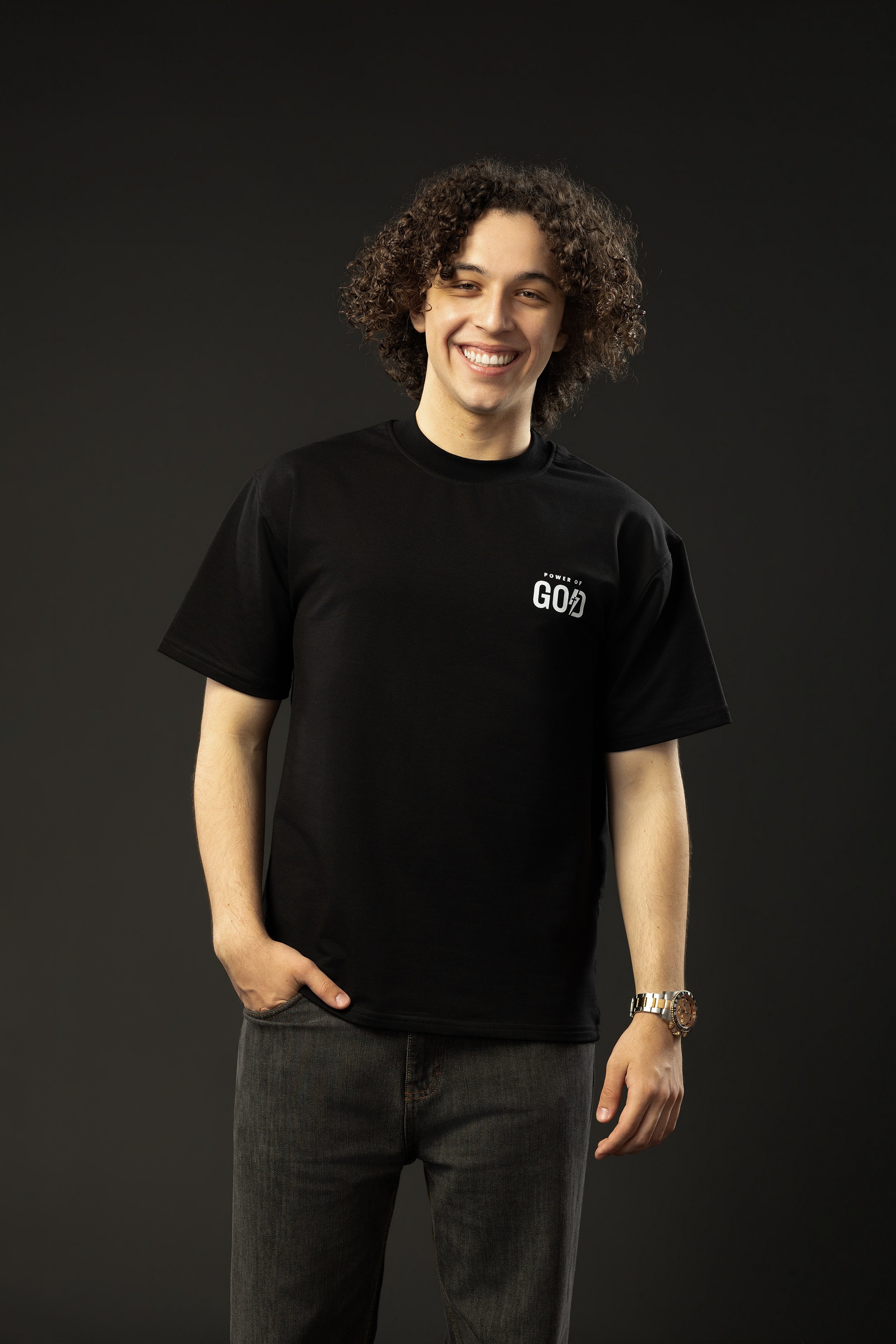 ONLY JESUS CAN Black T-shirt