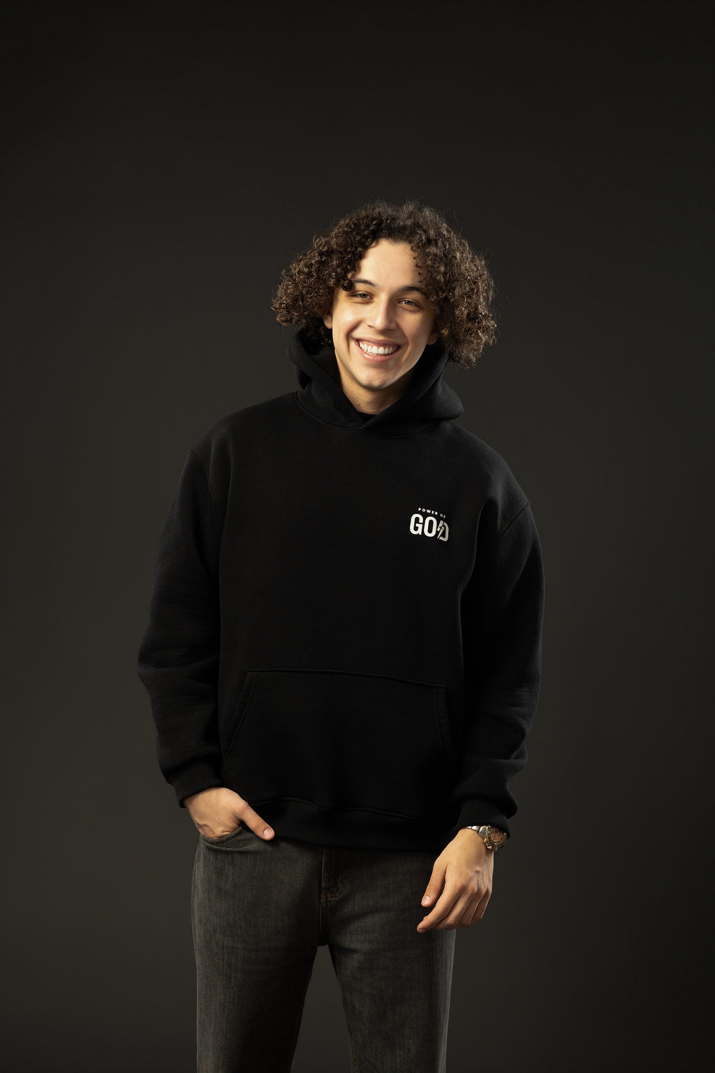 ONLY JESUS CAN Black Hoodie