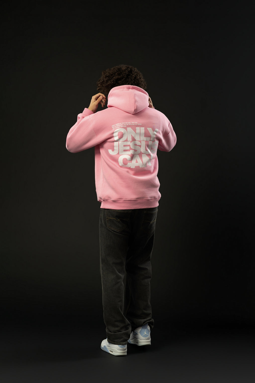 ONLY JESUS CAN Pink Hoodie